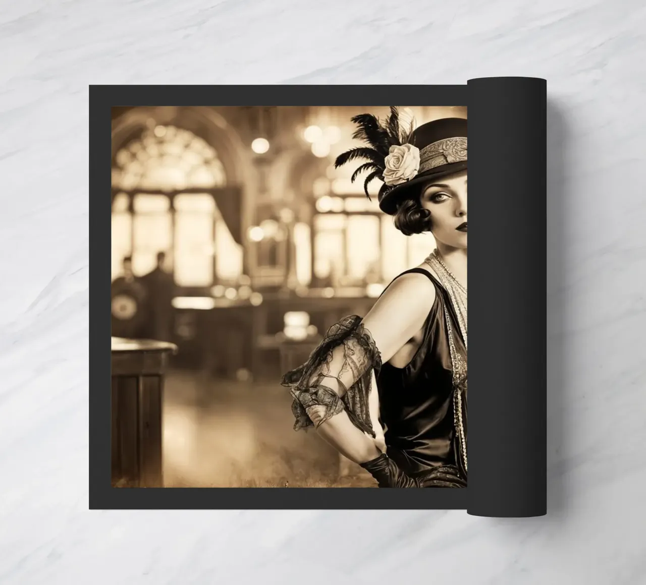 Ragazza flapper anni '20 zerbino da Magic Screen