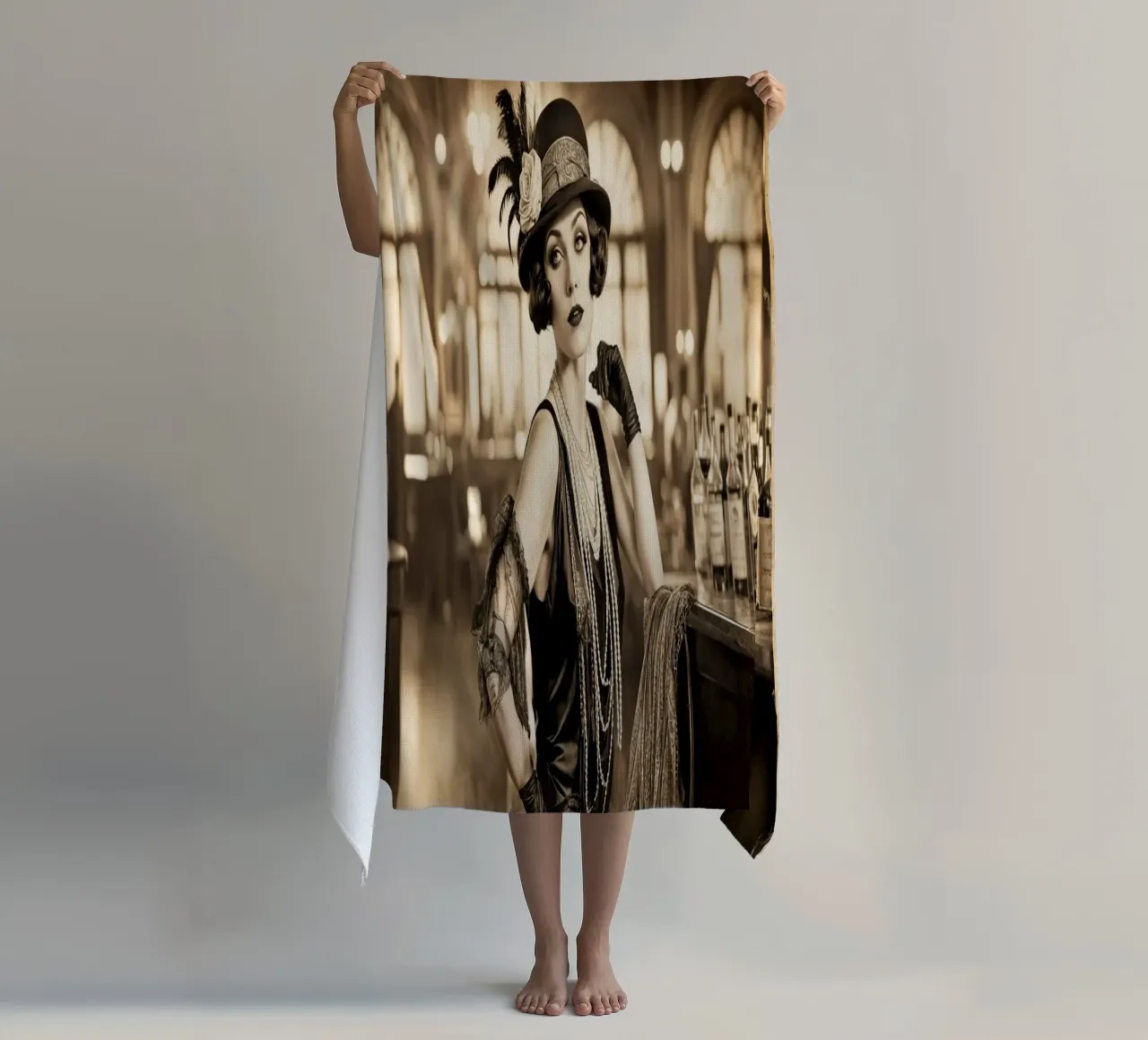 Ragazza flapper anni '20 telo mare da Magic Screen