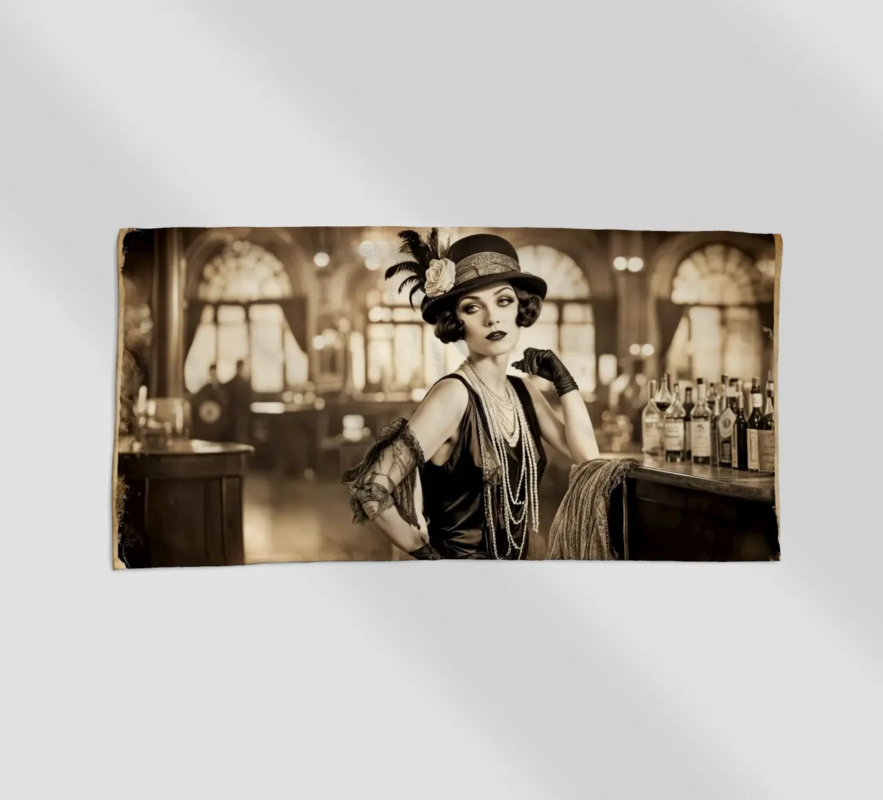 Ragazza flapper anni '20 telo mare da Magic Screen