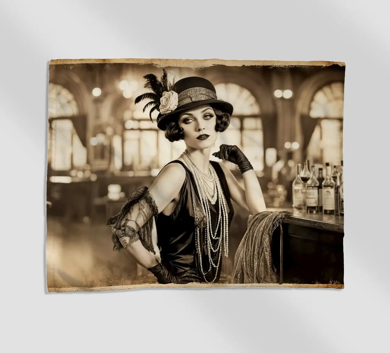 Ragazza flapper anni '20 telo mare da Magic Screen