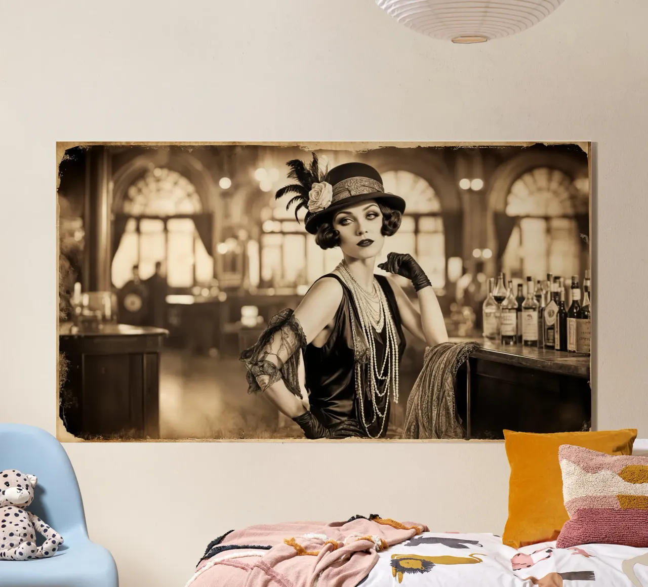 Ragazza flapper anni '20 plexiglass da Magic Screen