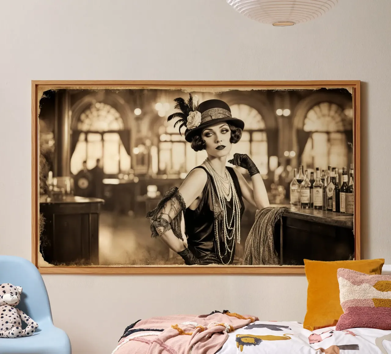 Ragazza flapper anni '20 alluminio dibond da Magic Screen