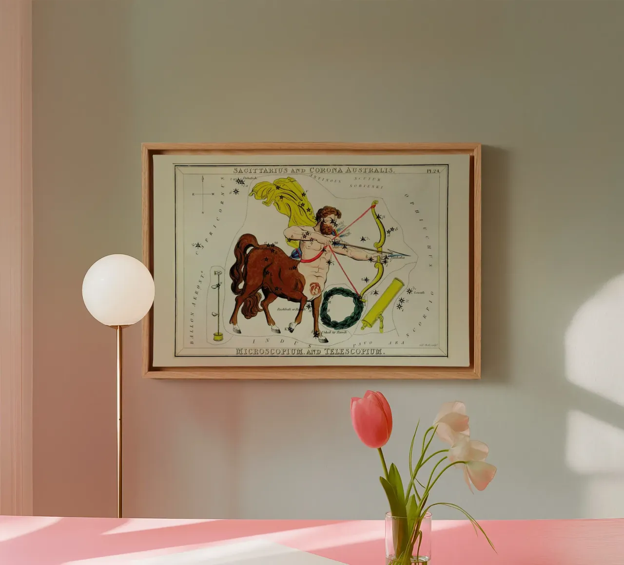 Sagittarius tela con Cornice a cassetta da Vintage by JUNIQE
