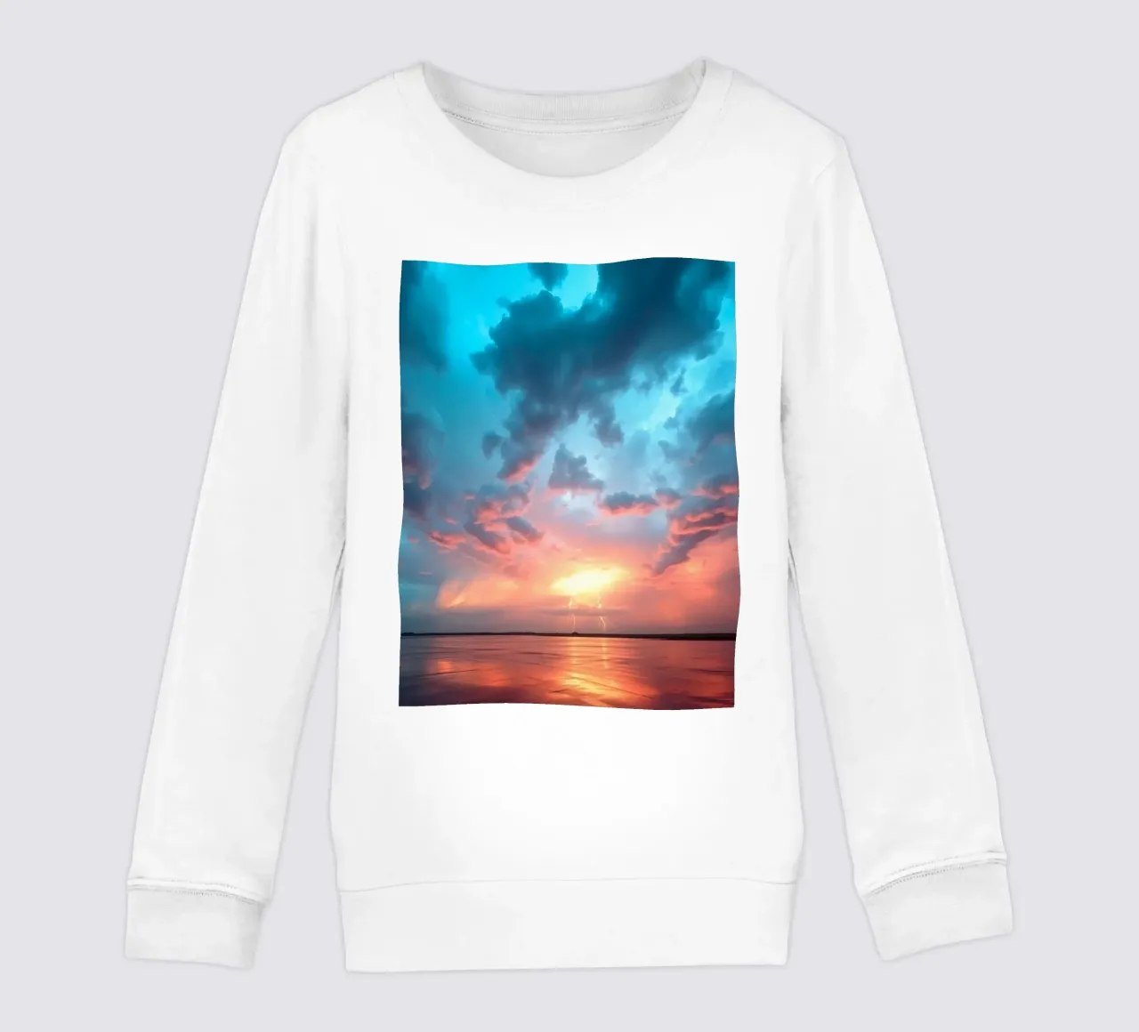 Tramonto mozzafiato con colori vivaci e lampi di luce felpa bambino da DesignDoodle