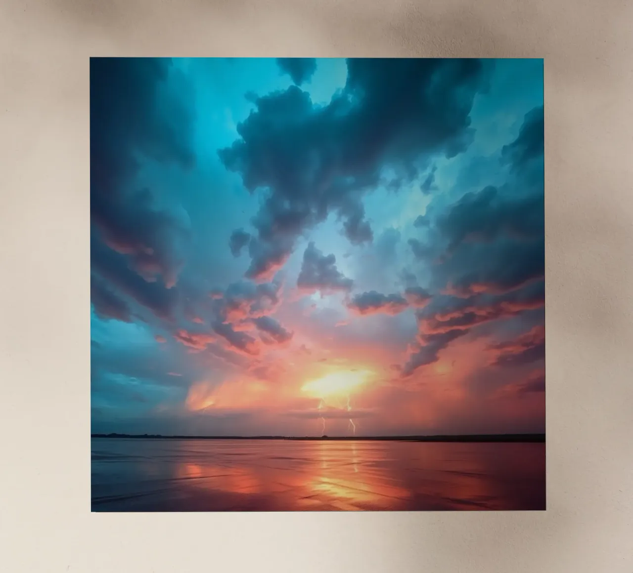 Tramonto mozzafiato con colori vivaci e lampi di luce pellicola backlit da DesignDoodle