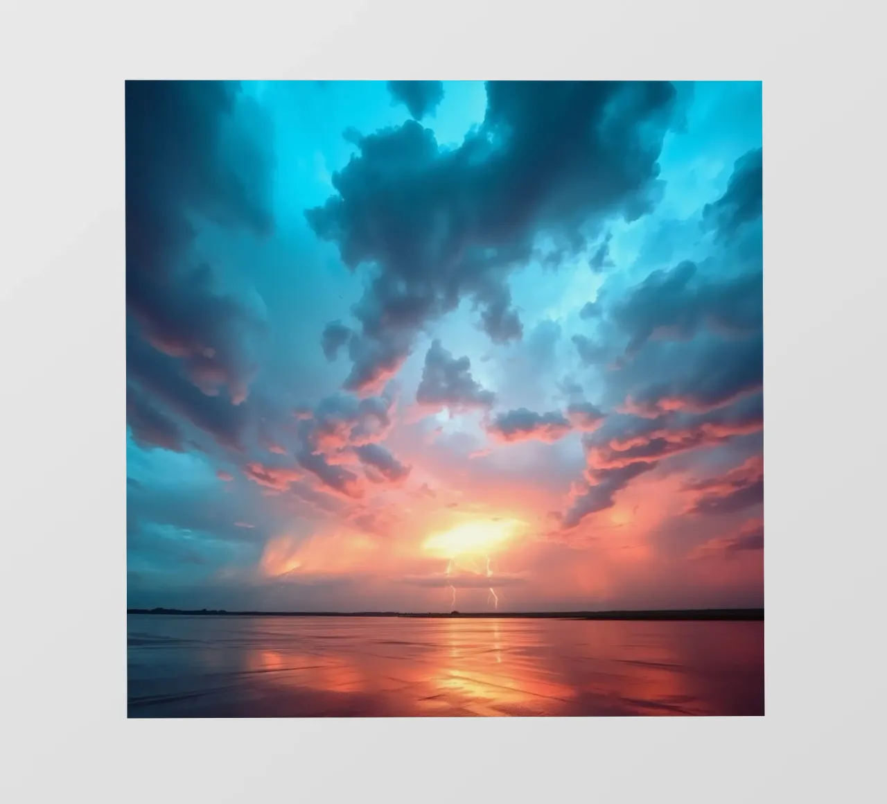 Tramonto mozzafiato con colori vivaci e lampi di luce pellicola backlit da DesignDoodle