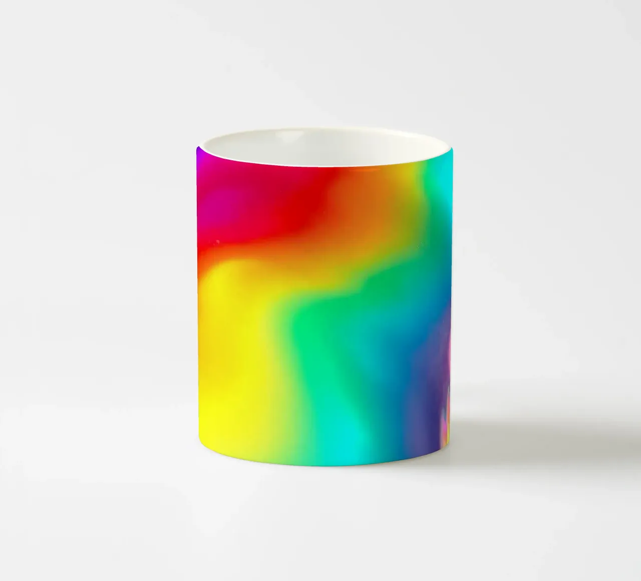 Colorful abstract pattern showcasing vibrant fluid shapes ceramic mug by DesignDoodle