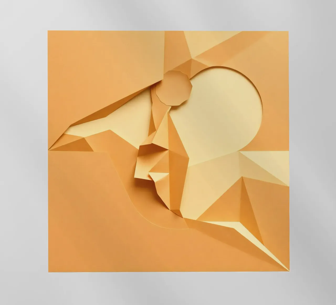 Elegante creazione artistica in carta con forme astratte pellicola backlit da DesignDoodle