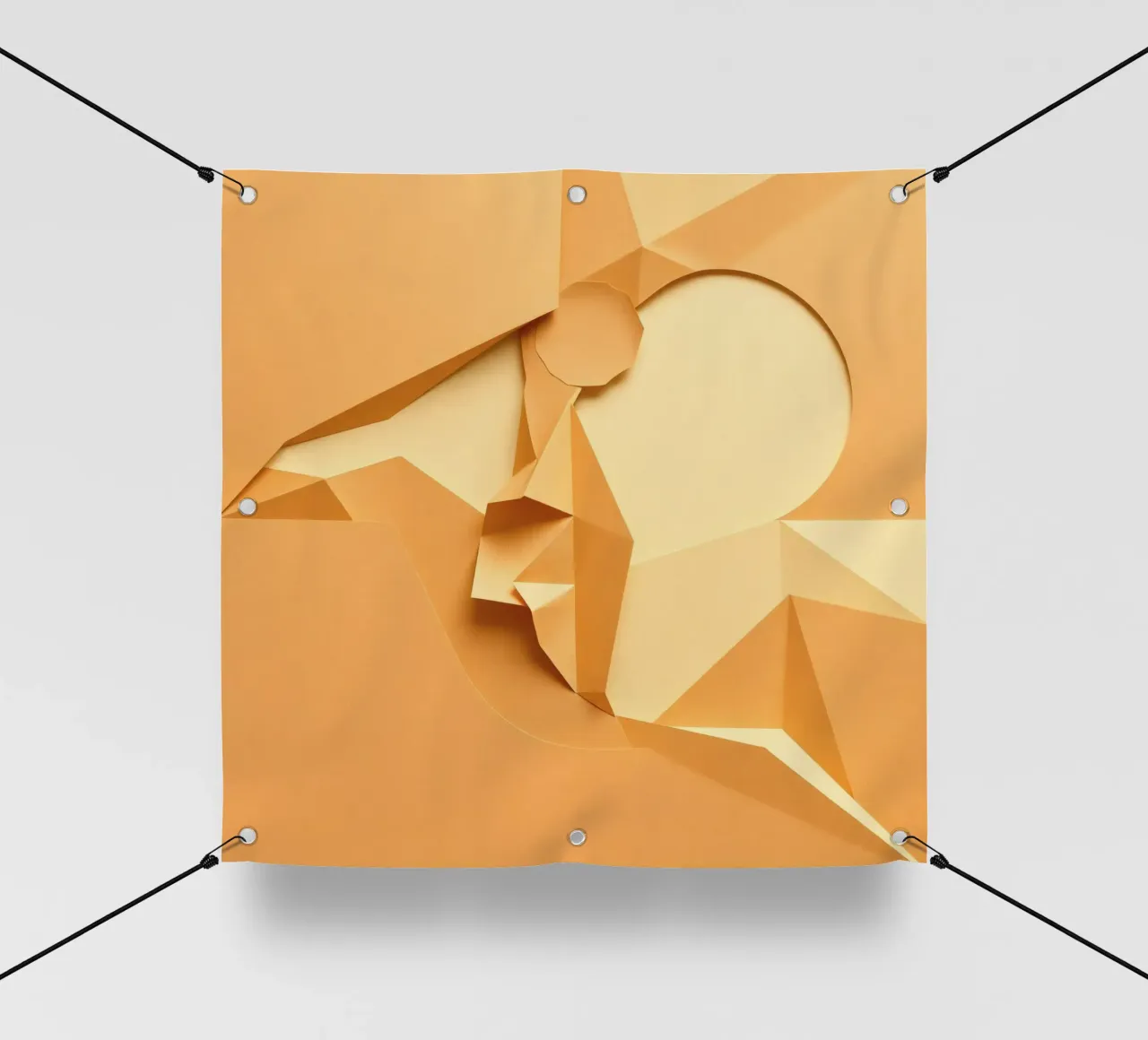 Elegante creazione artistica in carta con forme astratte telo in pvc da DesignDoodle