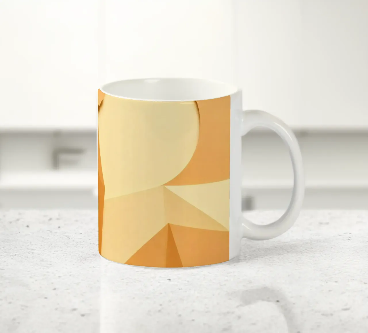 Elegante creazione artistica in carta con forme astratte tazza in ceramica da DesignDoodle