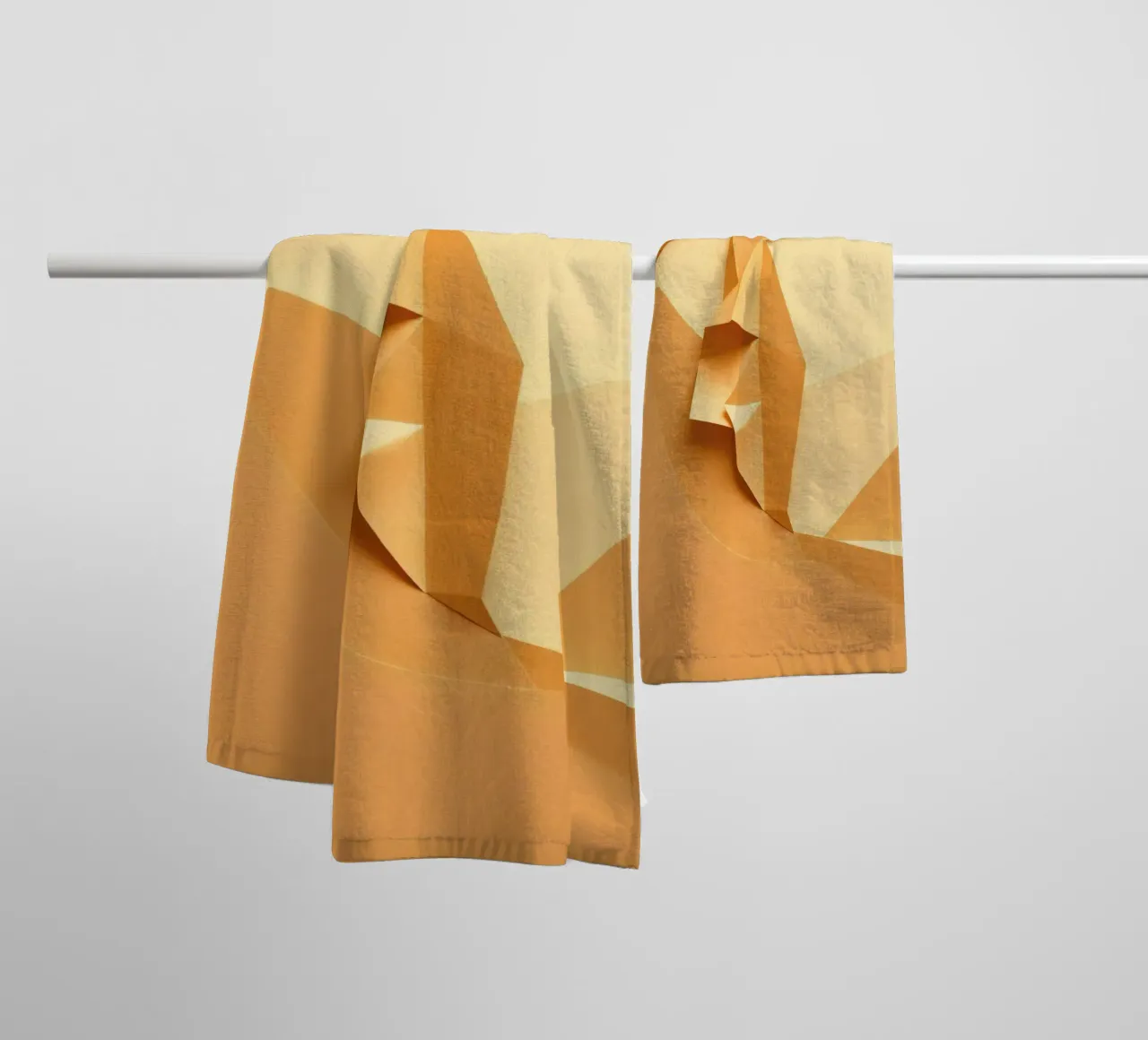 Elegant paper art creation featuring abstract shapes towel by DesignDoodle