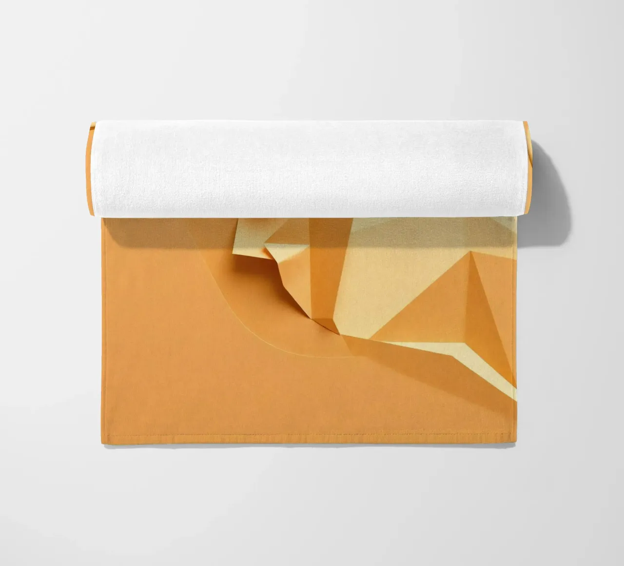 Elegant paper art creation featuring abstract shapes beach towel by DesignDoodle