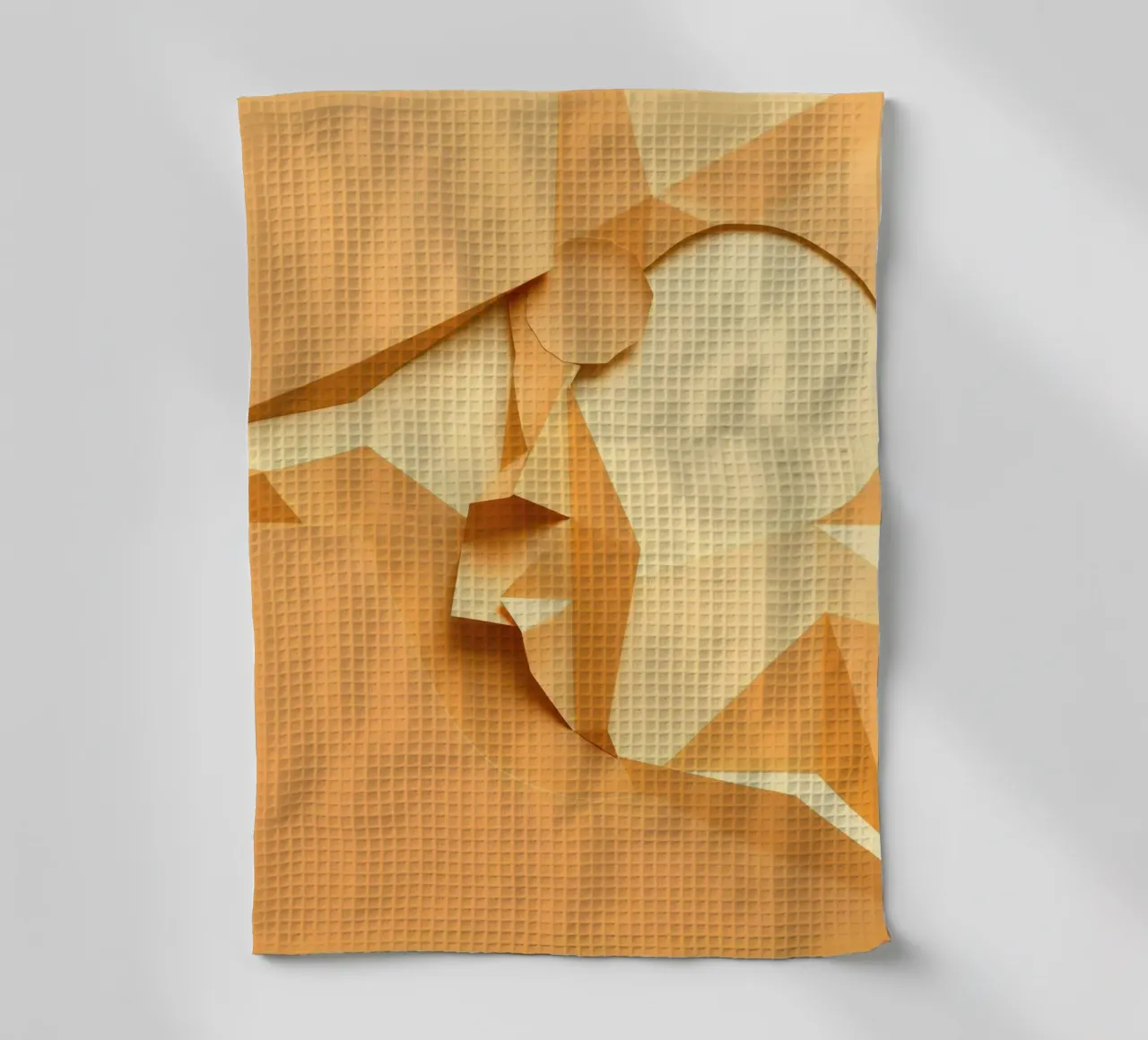 Elegant paper art creation featuring abstract shapes tea towel by DesignDoodle