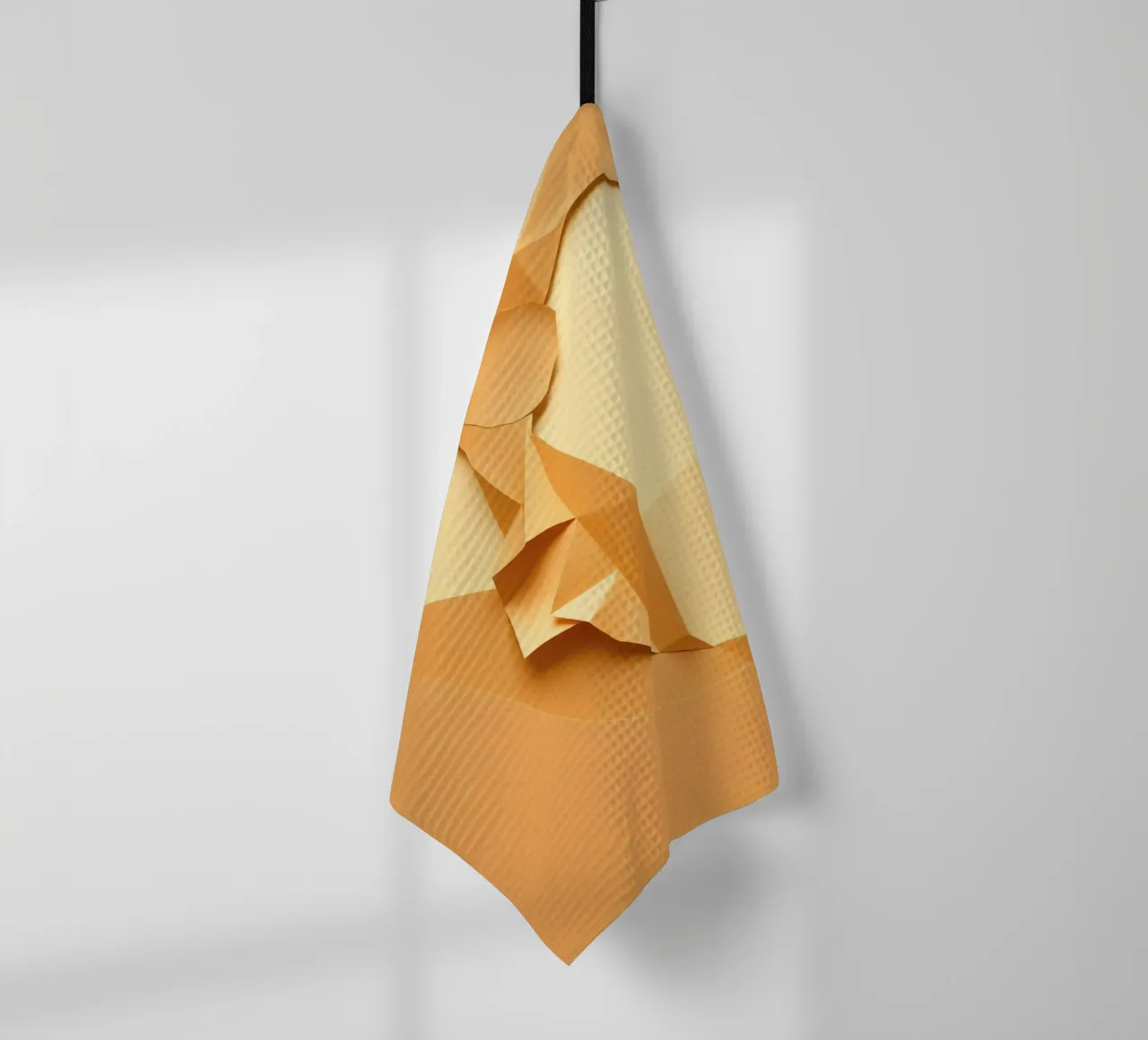 Elegant paper art creation featuring abstract shapes tea towel by DesignDoodle