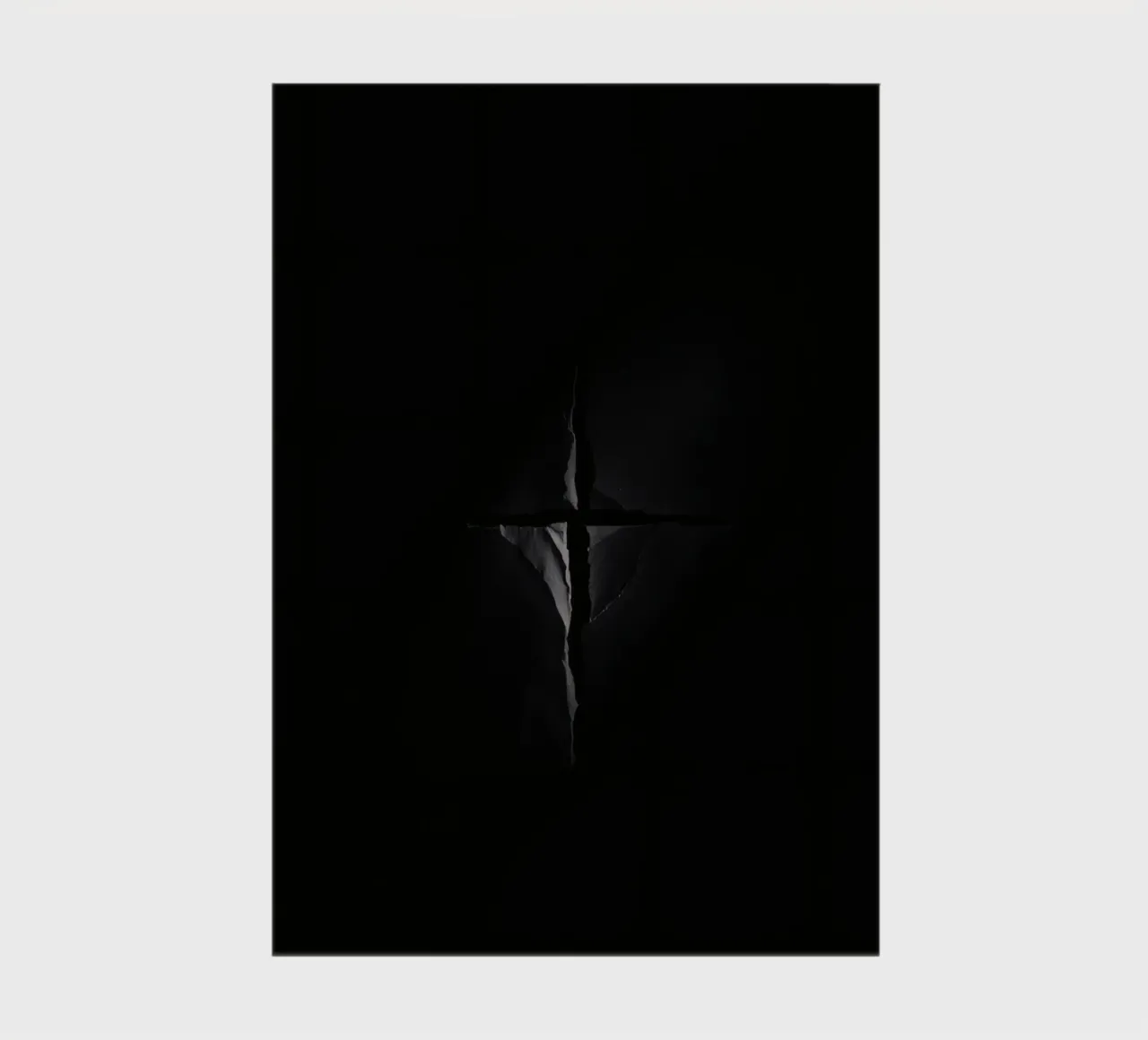 Une fissure sombre dans une surface révèle une lumière subtile carnet de notes de DesignDoodle