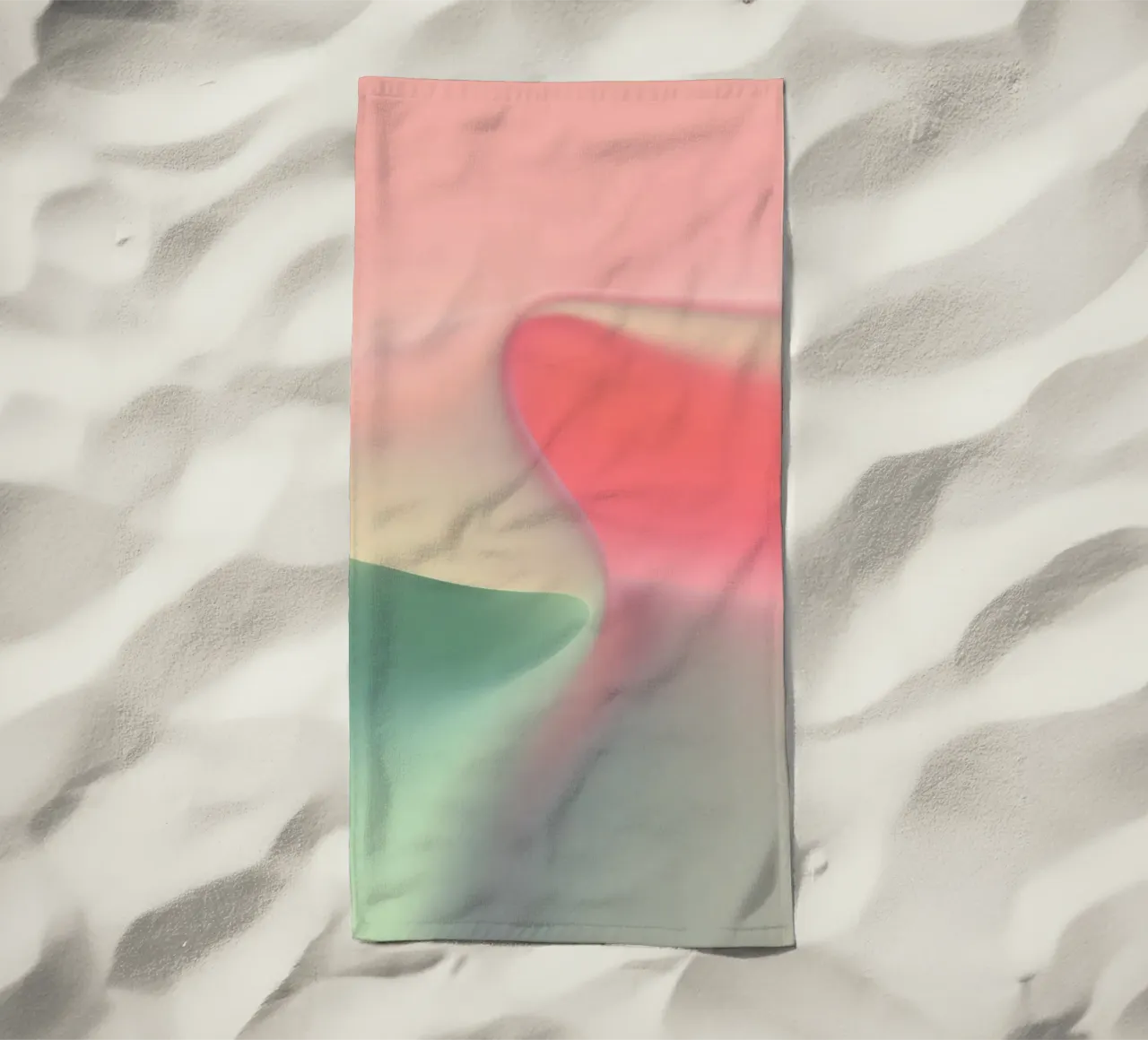 Gentle waves Harmony beach towel by Carinaprint