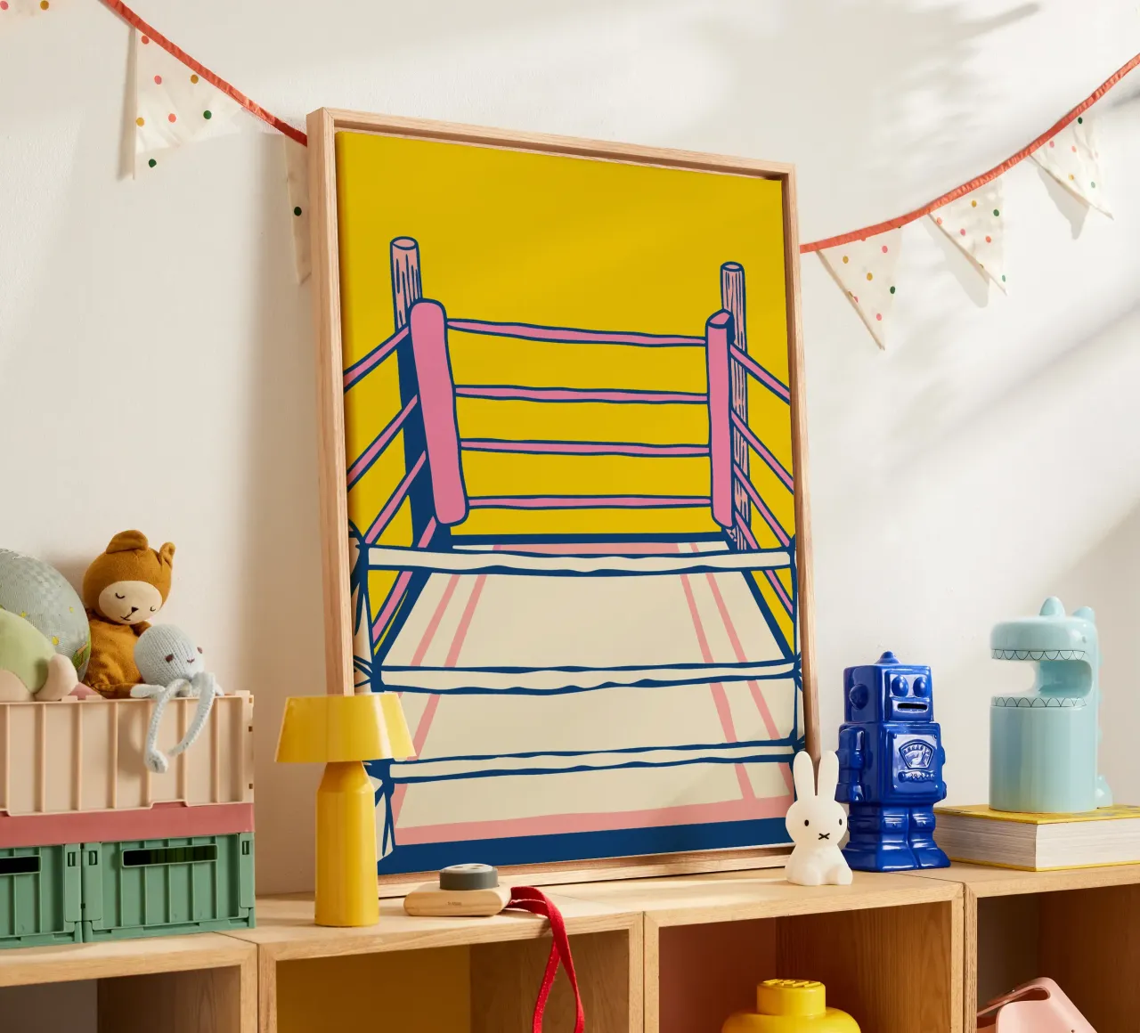 Boksring canvas met Baklijst van SPORTS ONLY