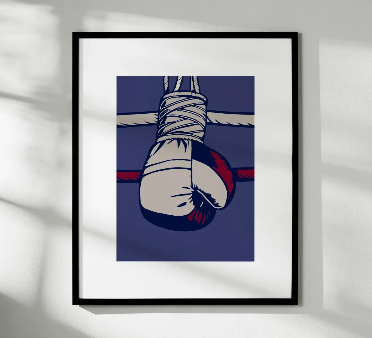 Guanti da boxe poster con telaio in legno da SPORTS ONLY