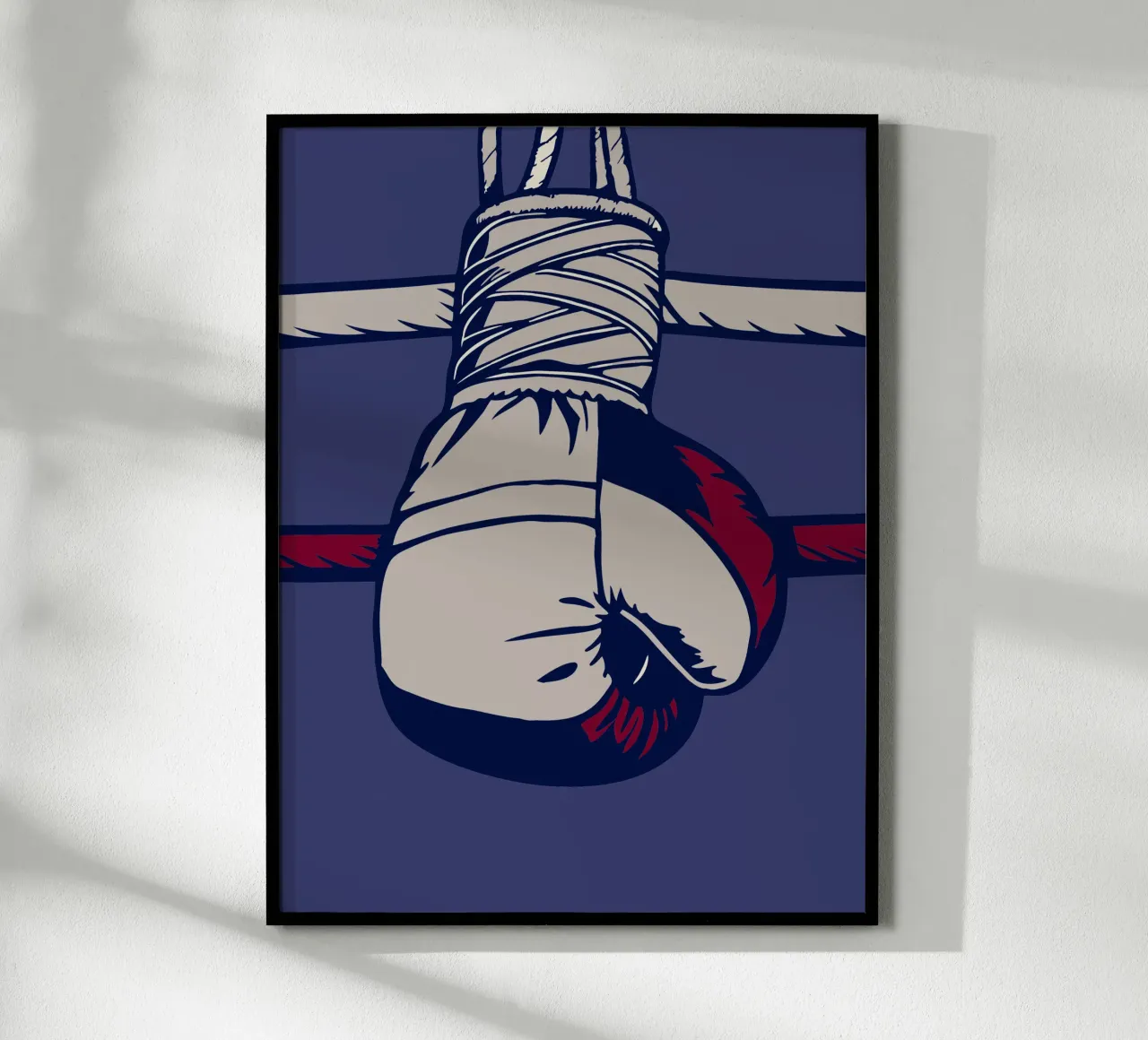 Guanti da boxe poster con telaio in legno da SPORTS ONLY
