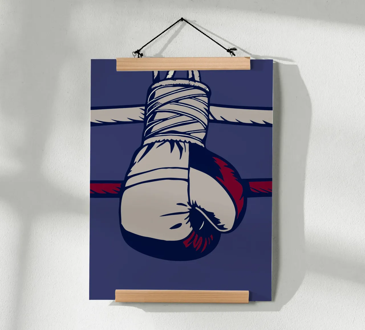 Guanti da boxe poster con telaio in legno da SPORTS ONLY