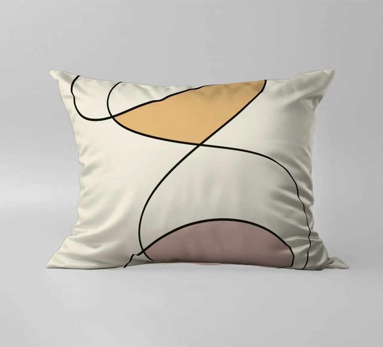 Minimal graceful line art abstract cuscino da Little Dean