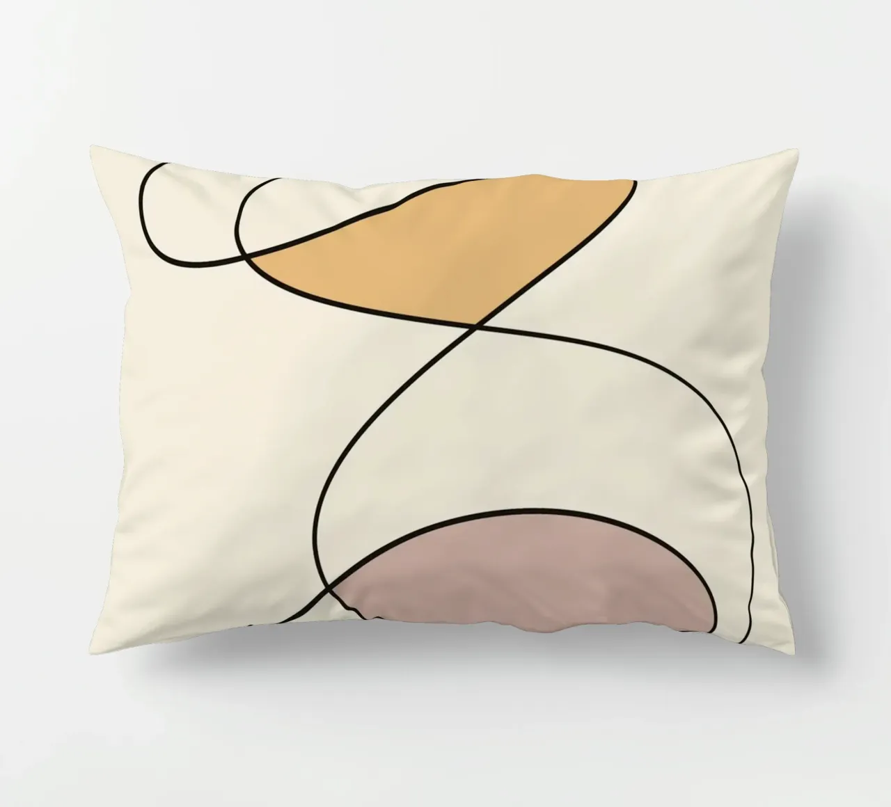 Minimal graceful line art abstract cuscino da Little Dean