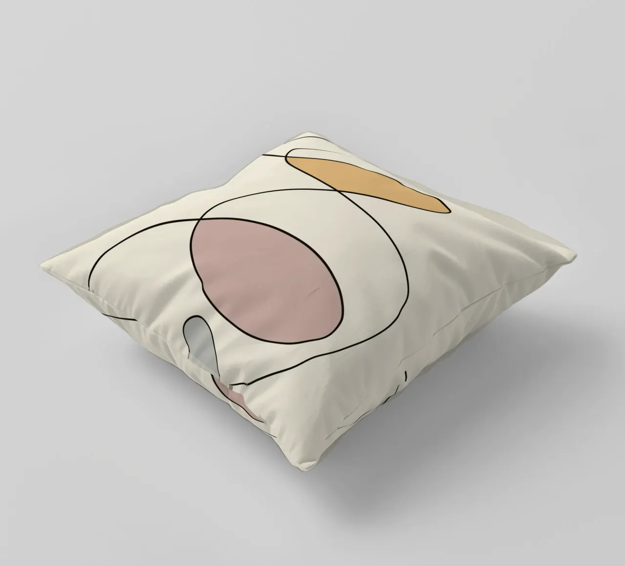 Minimal graceful line art abstract cuscino da Little Dean