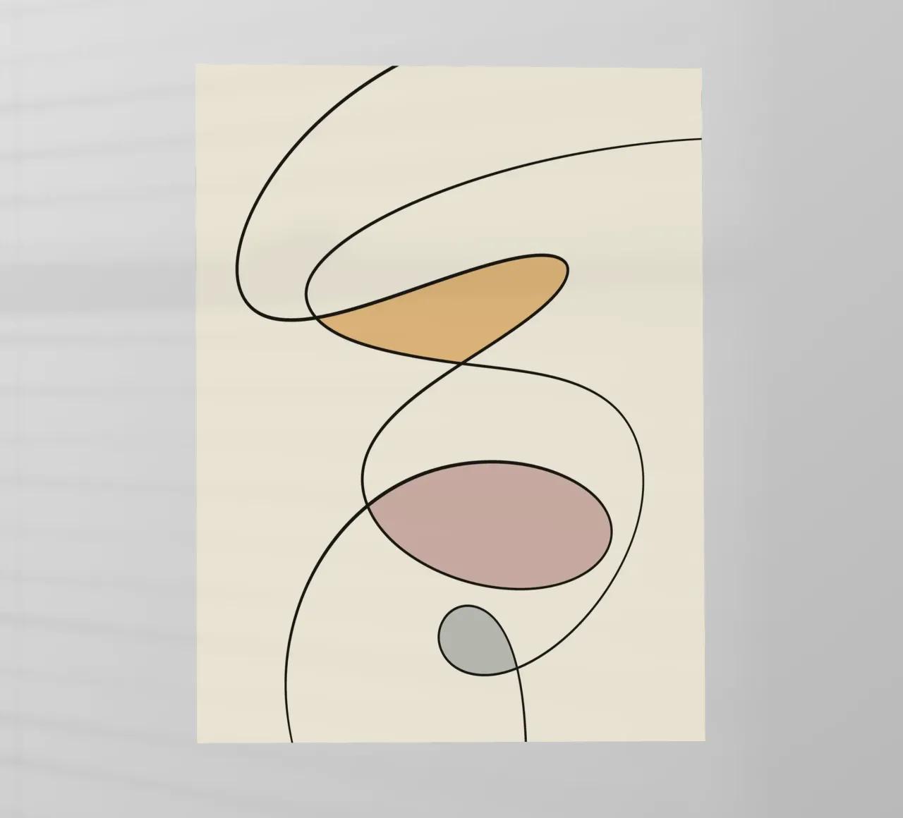 Minimal graceful line art abstract pellicola backlit da Little Dean