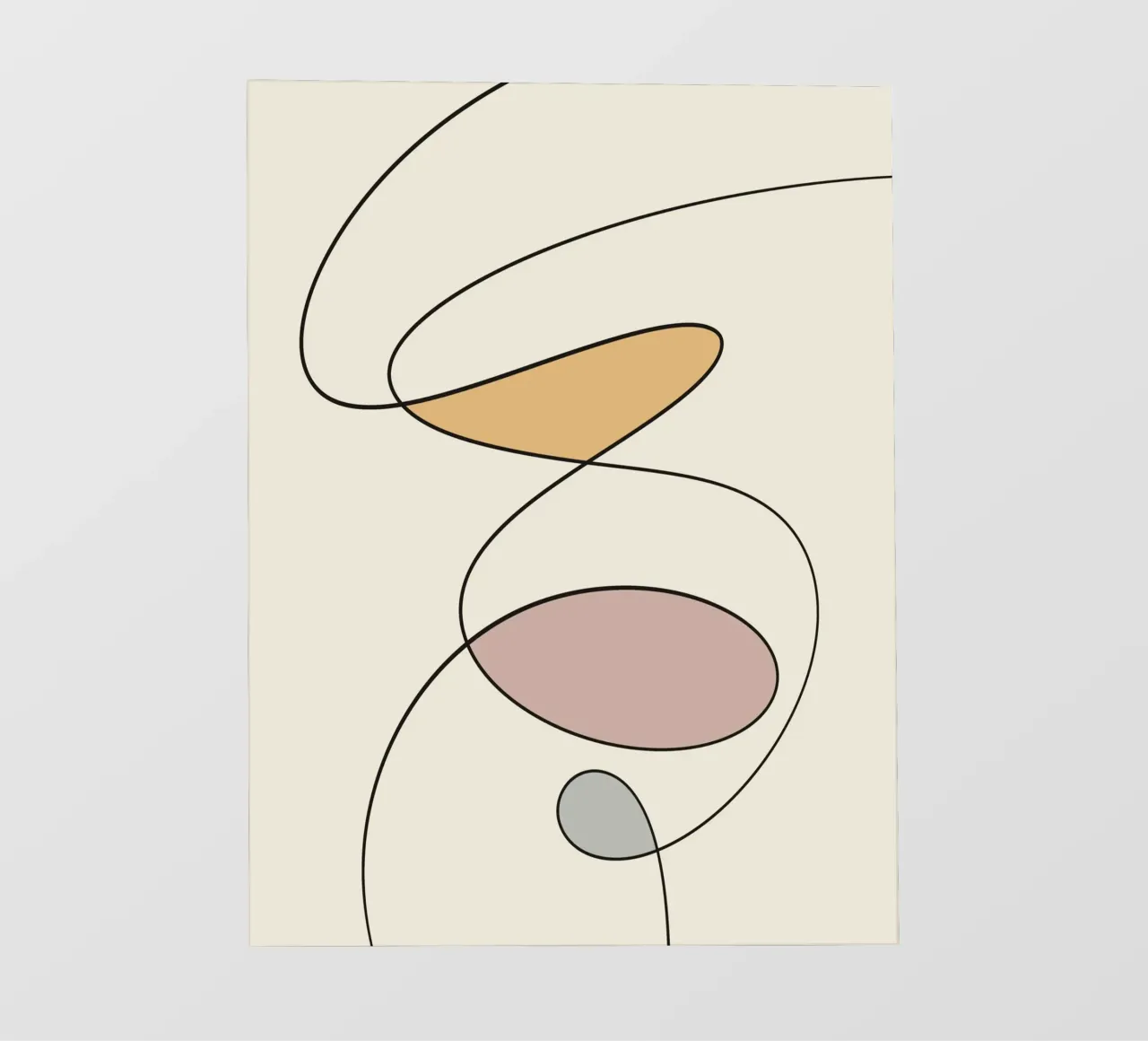 Minimal graceful line art abstract pellicola backlit da Little Dean