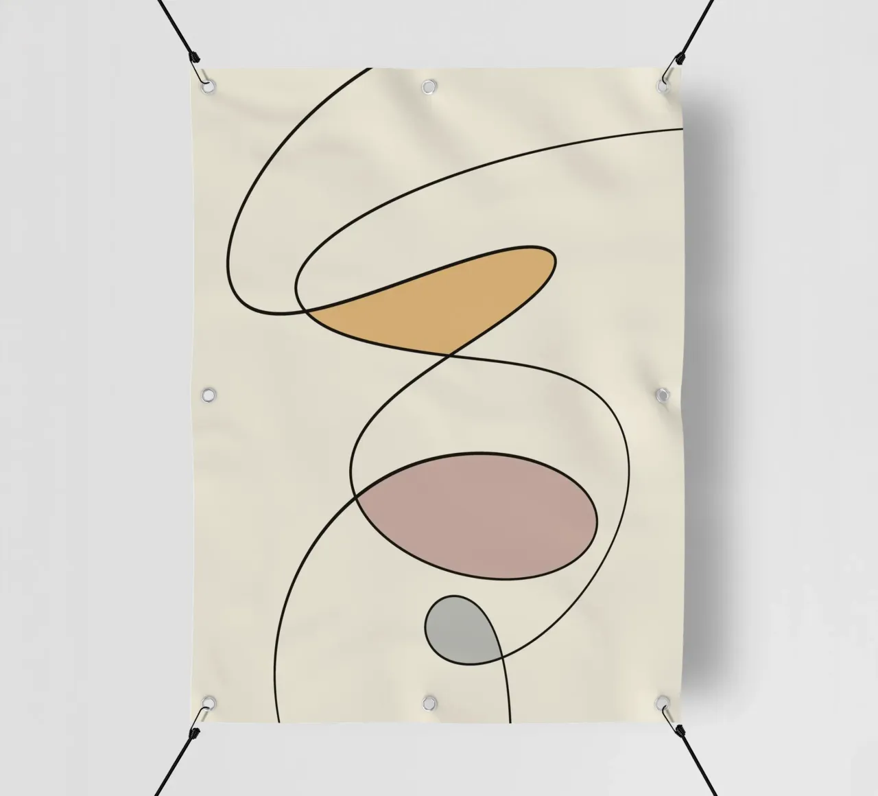 Minimal graceful line art abstract telo in pvc da Little Dean