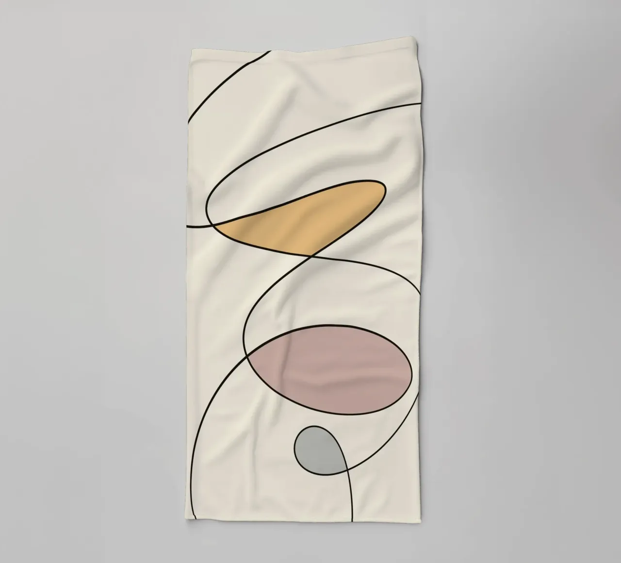 Minimal graceful line art abstract asciugamano da bagno da Little Dean