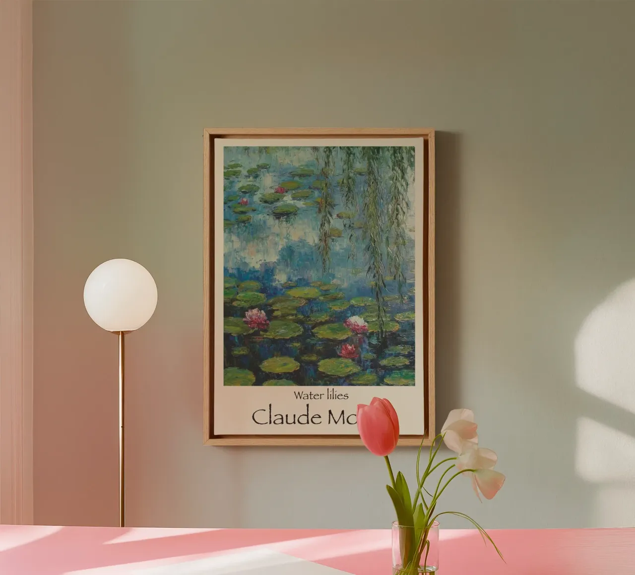 wasserlilien claude monet Leinwand mit Schattenfugenrahmen von belong shop
