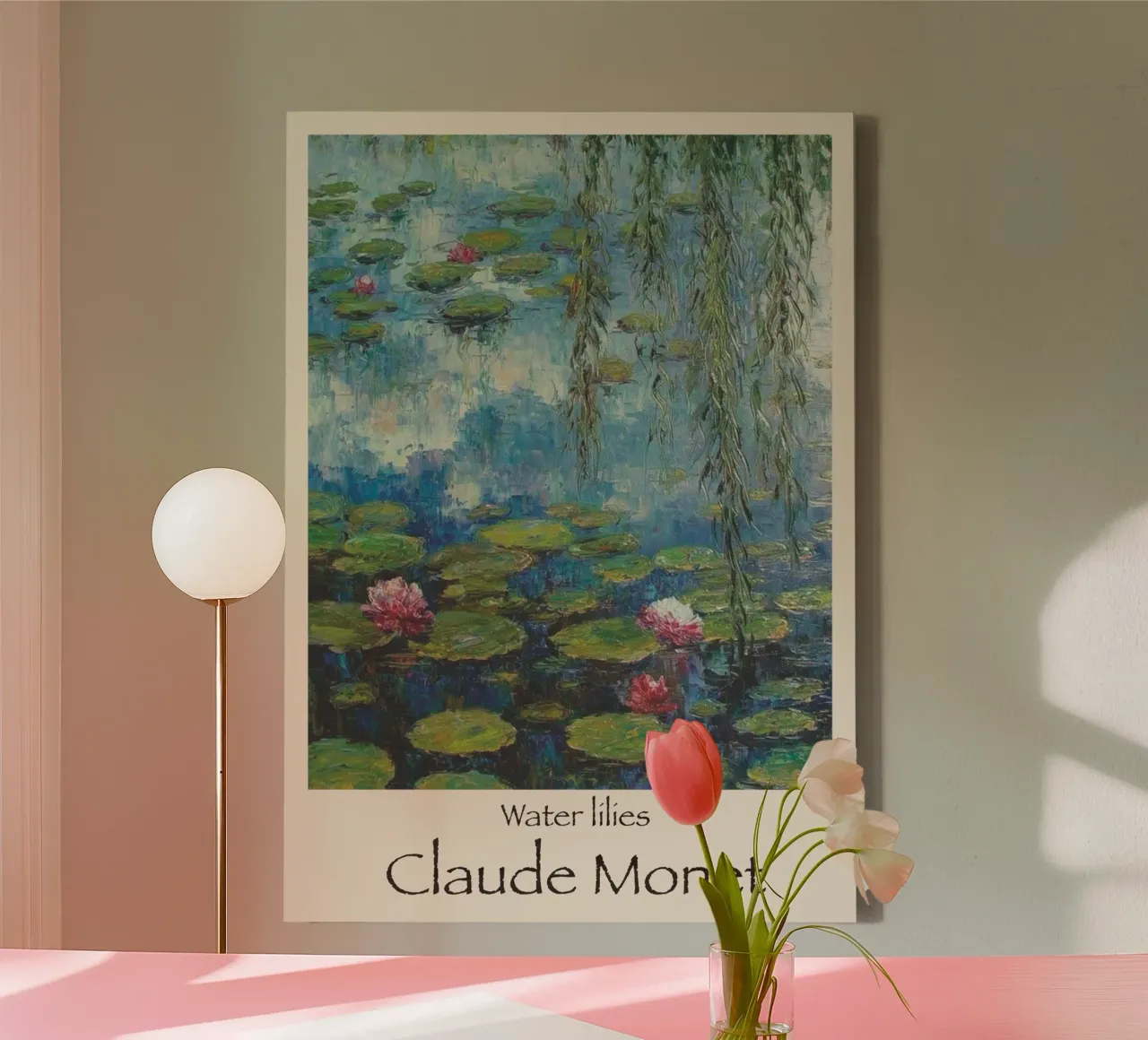 wasserlilien claude monet Leinwand mit Schattenfugenrahmen von belong shop