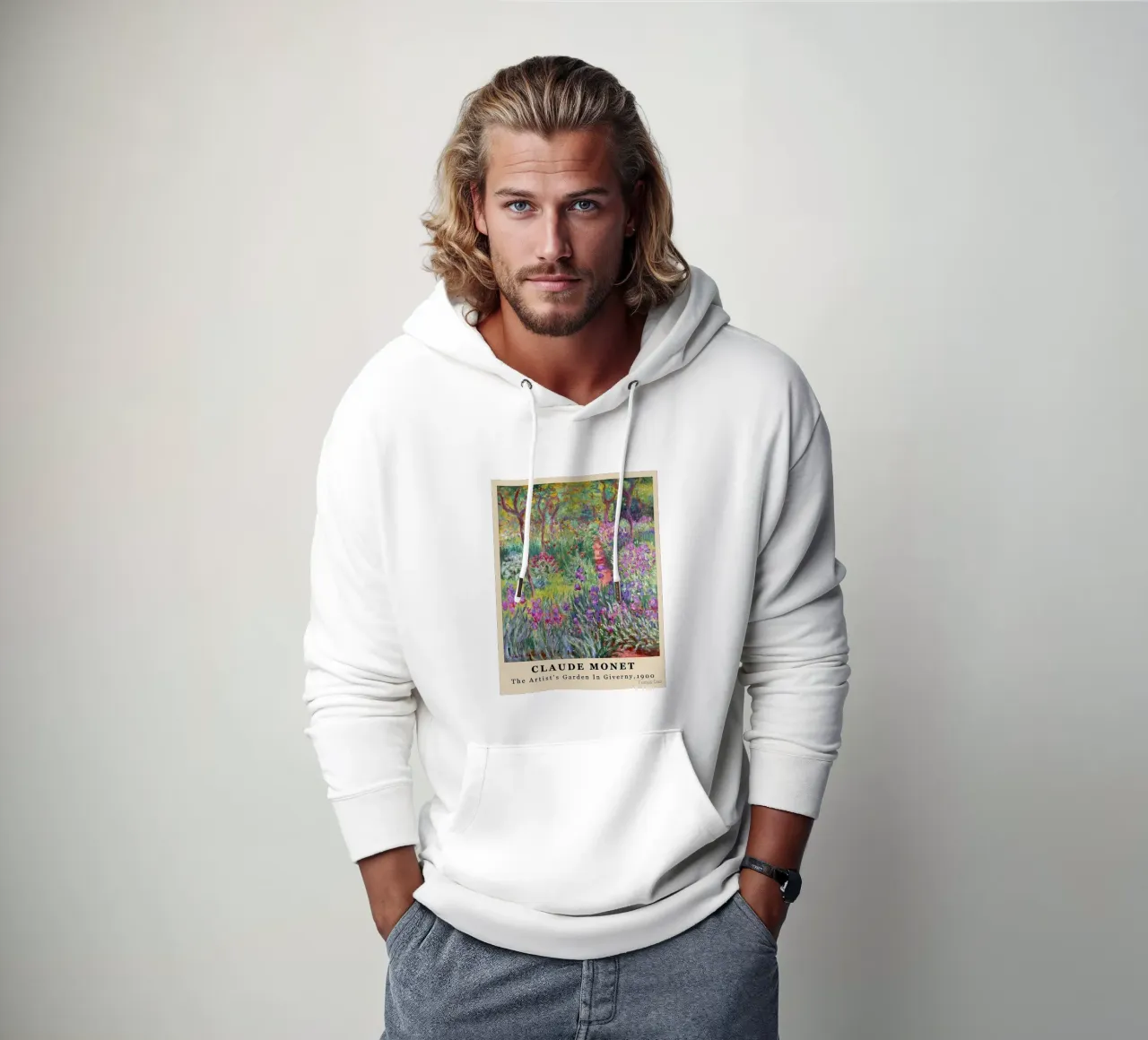 claude monet bosco di primavera felpa con cappuccio da belong shop