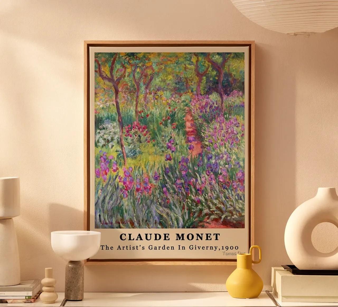 claude monet lentebos canvas met Baklijst van belong shop