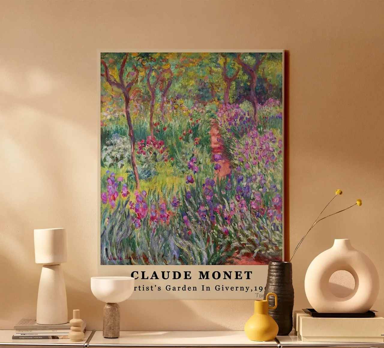 claude monet lentebos canvas met Baklijst van belong shop