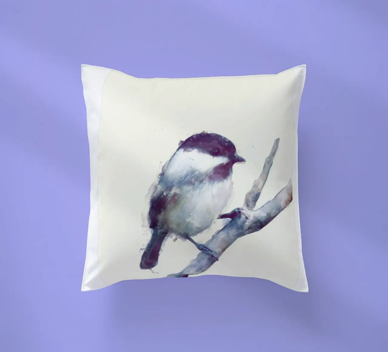 little bird on a tree branch amy hamilton decorative cushion by kbm store
