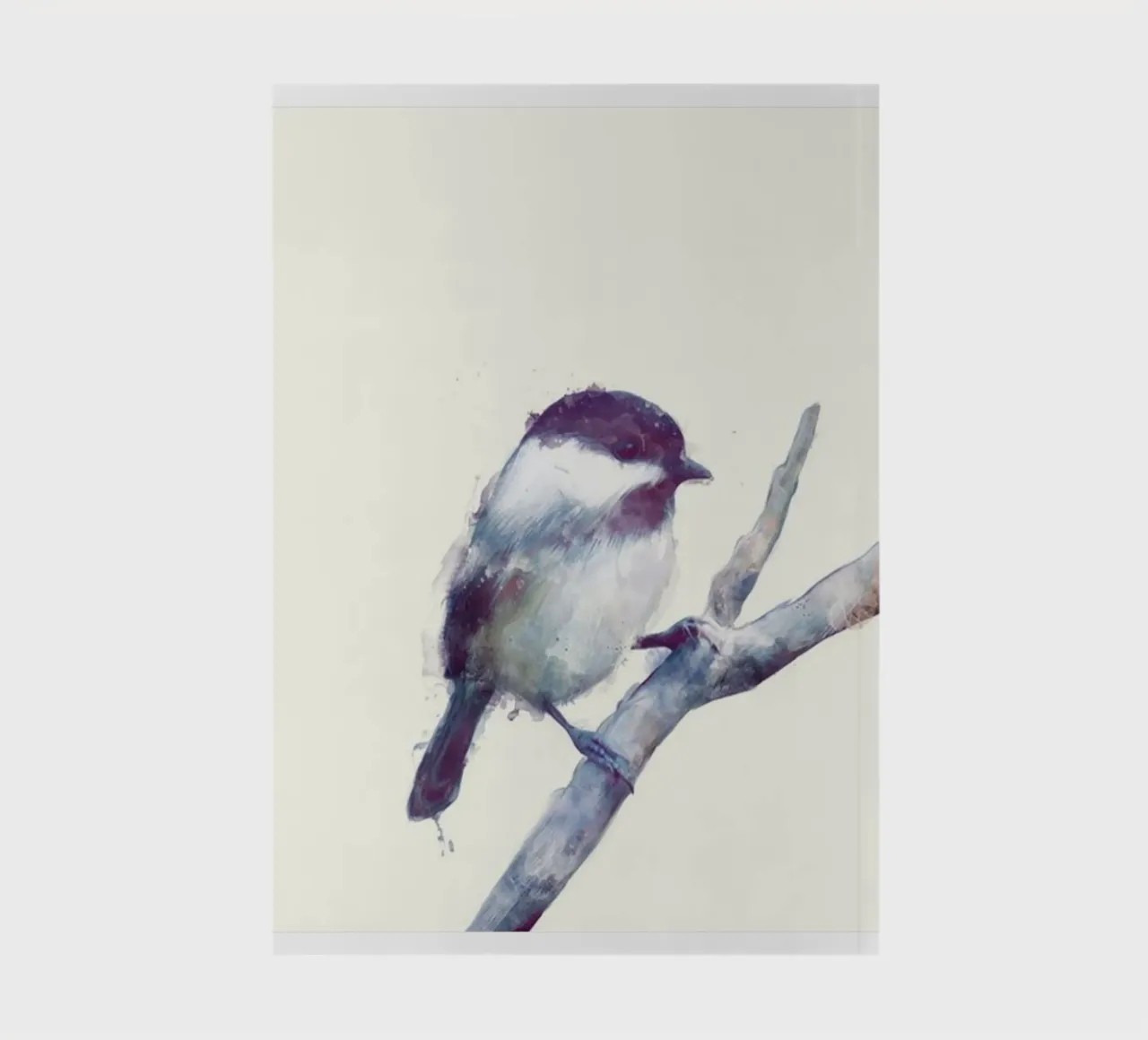 little bird on a tree branch amy hamilton notebook by kbm store
