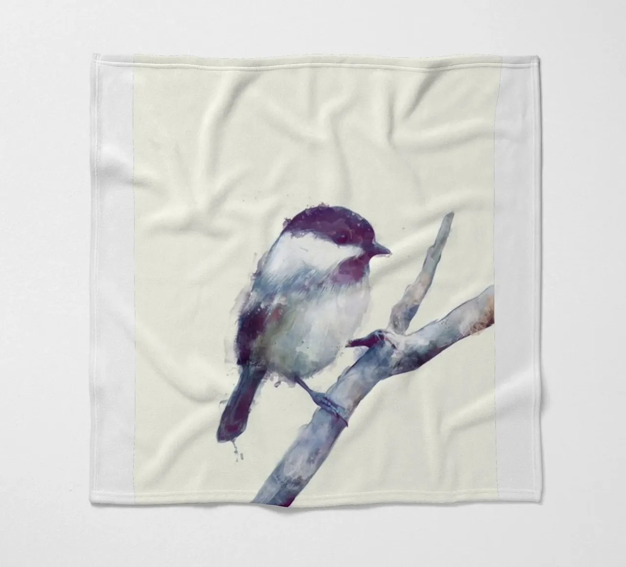 petit oiseau sur une branche d'arbre amy hamilton plaid polaire de kbm store