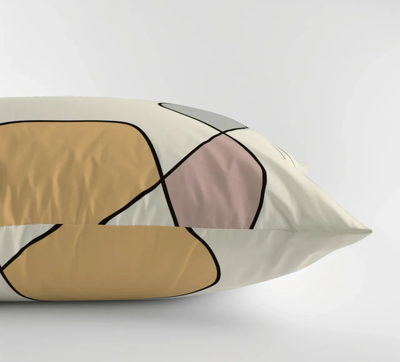 Minimal graceful line art abstract 02 cuscino da Little Dean