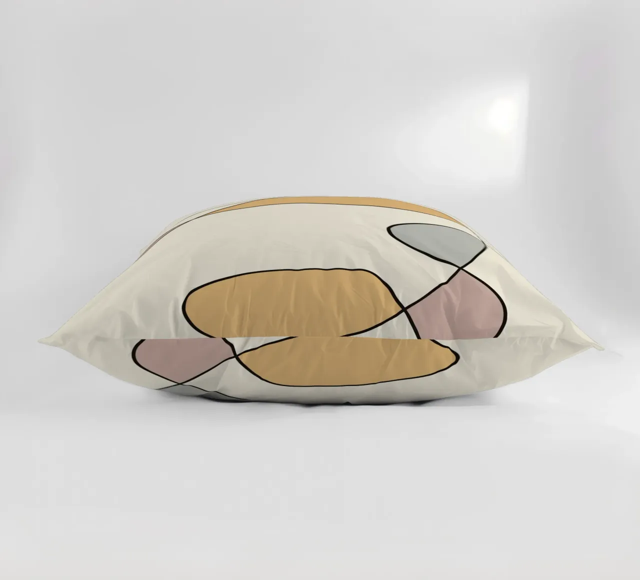 Minimal graceful line art abstract 02 cuscino da Little Dean