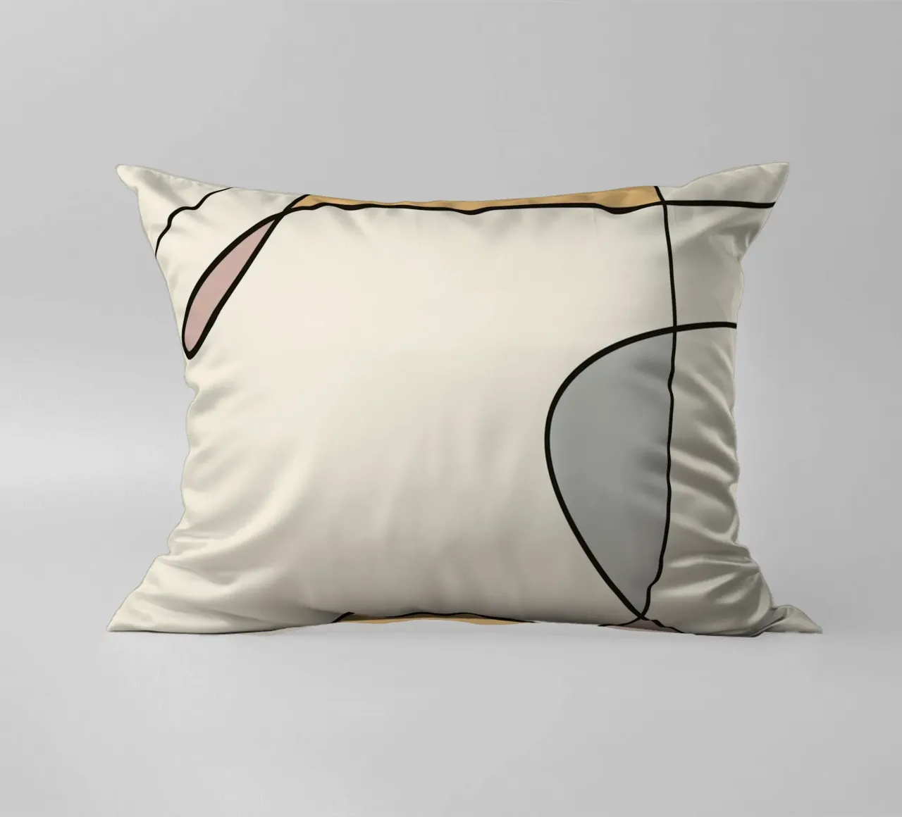 Minimal graceful line art abstract 02 cuscino da Little Dean