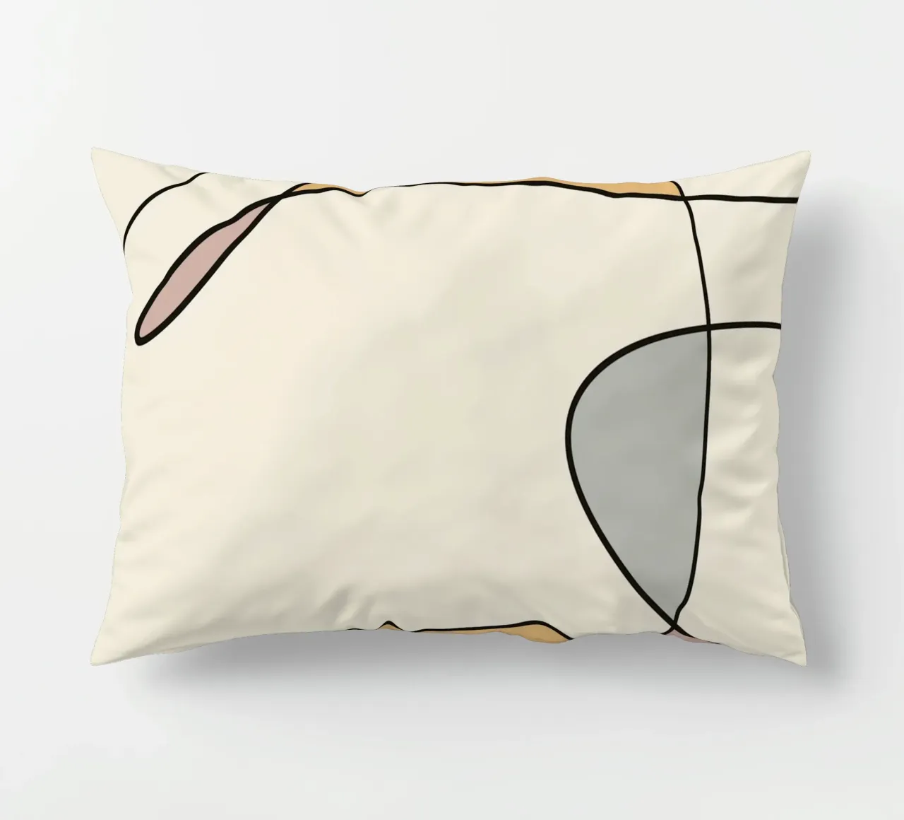 Minimal graceful line art abstract 02 cuscino da Little Dean