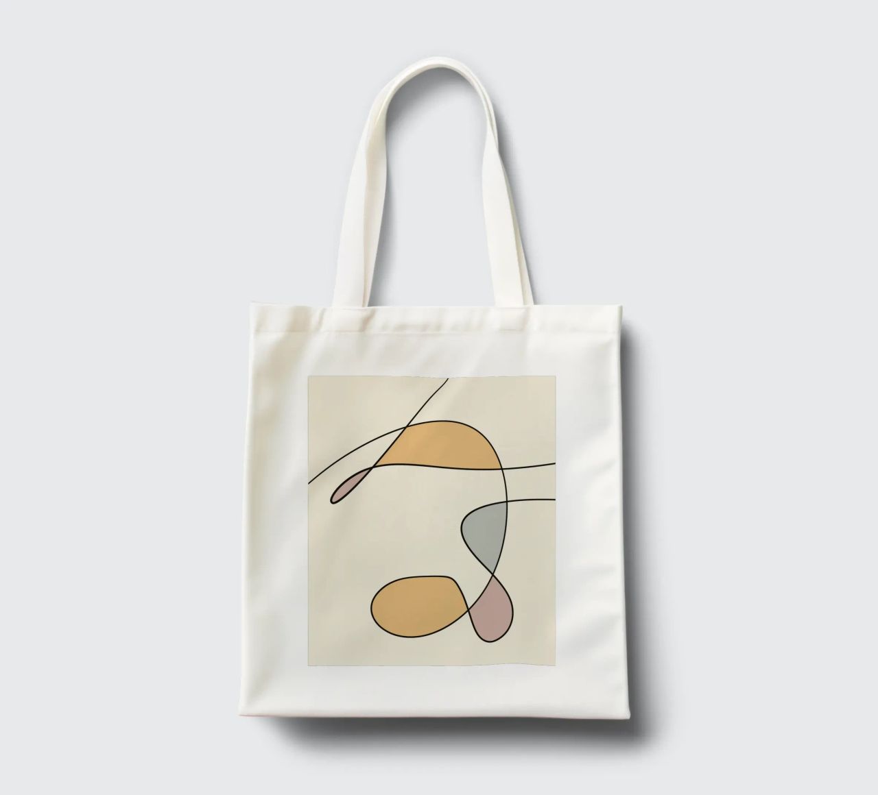 Minimal graceful line art abstract 02 borsa in juta da Little Dean