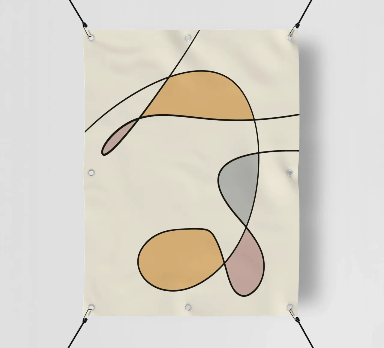 Minimal graceful line art abstract 02 telo in pvc da Little Dean
