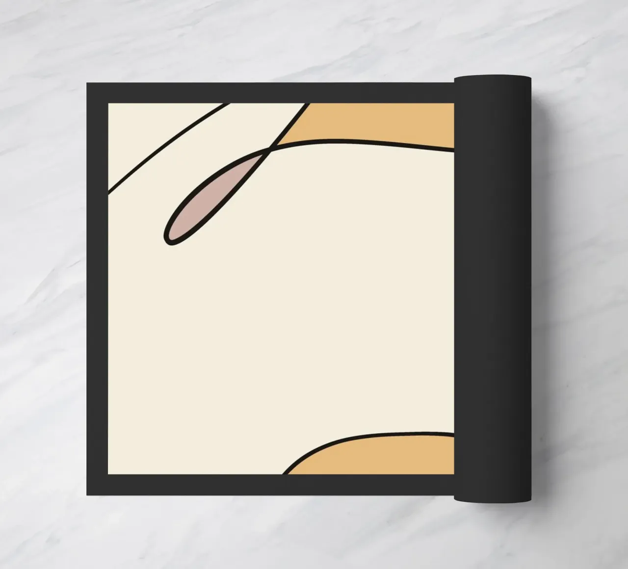 Minimale anmutige Linie Kunst abstrakt 02 Fußmatte von Little Dean