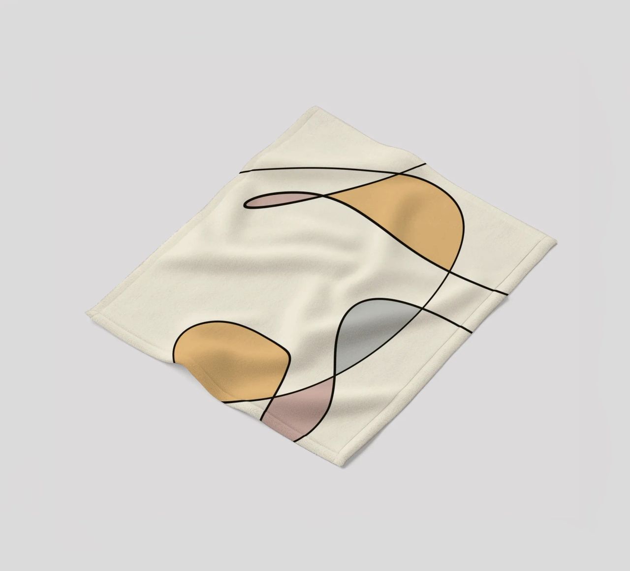 Minimal graceful line art abstract 02 coperta in pile da Little Dean