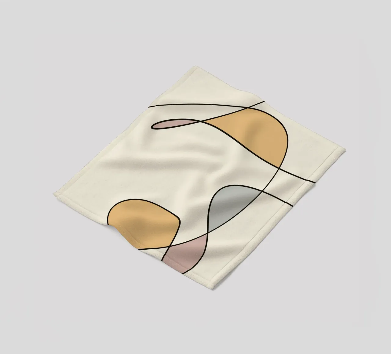 Minimal graceful line art abstract 02 coperta in pile da Little Dean