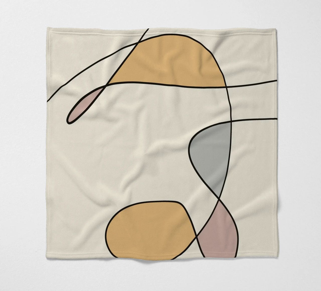 Minimal graceful line art abstract 02 coperta in pile da Little Dean