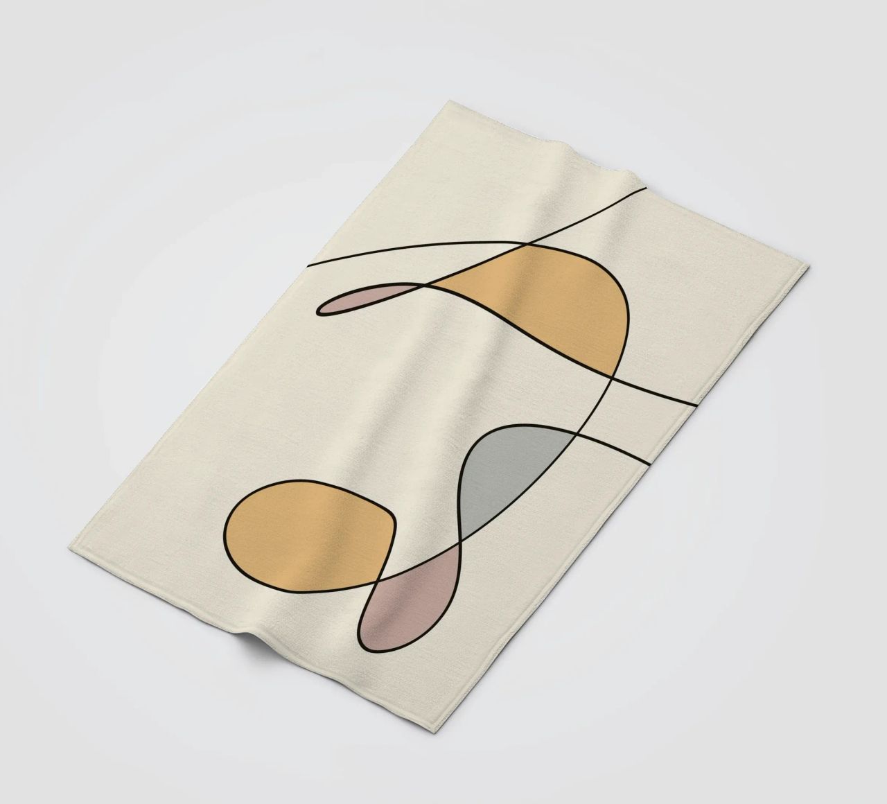 Minimal graceful line art abstract 02 coperta in pile da Little Dean